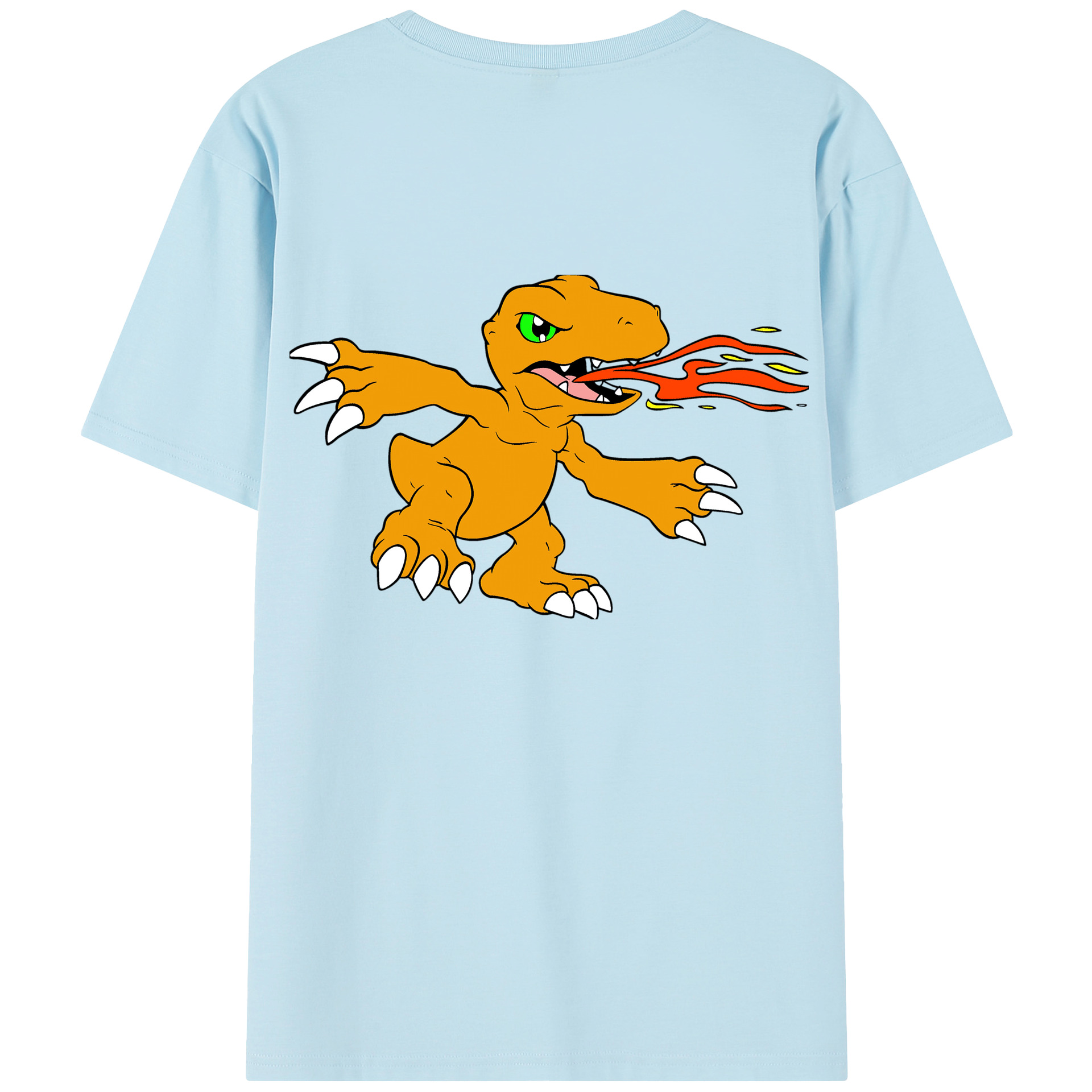 （画像用） Digimon デジタルモンスター/デジモン 綿100％半袖Tシャツ（背面プリント）
